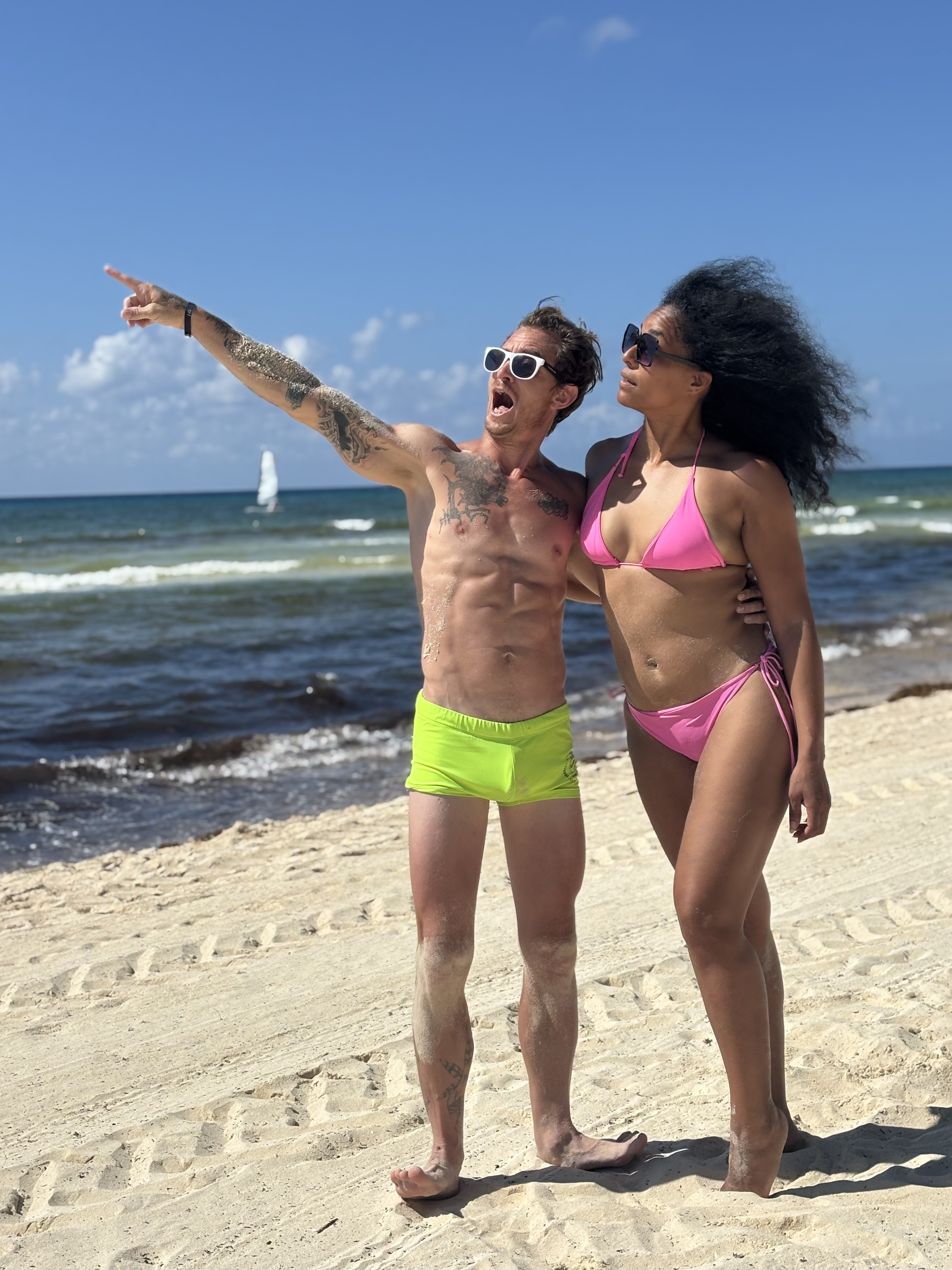 Brockley couple on the beach — fitness lifestyle in action